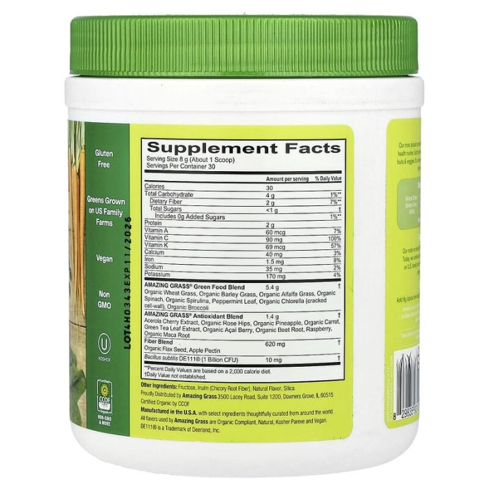 Amazing Grass, Greens Blend, Superfood, The Original, 8.5 oz (240 g)