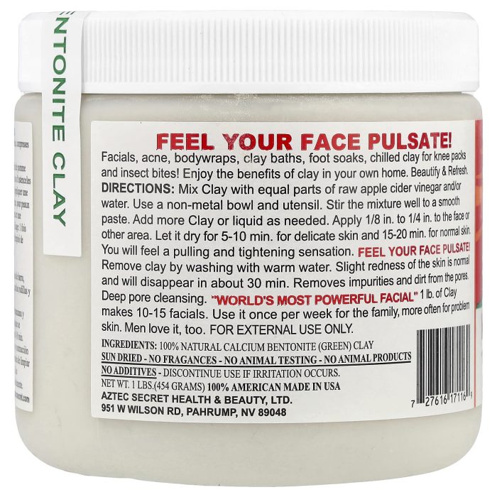 Aztec Secret, Indian Healing Clay, 1 lb (454 g) - Image 2