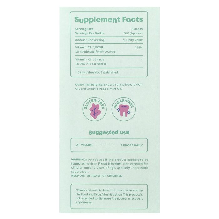 JoySpring, D3 + K2 Drops, 2 fl oz (60 ml) - Image 2