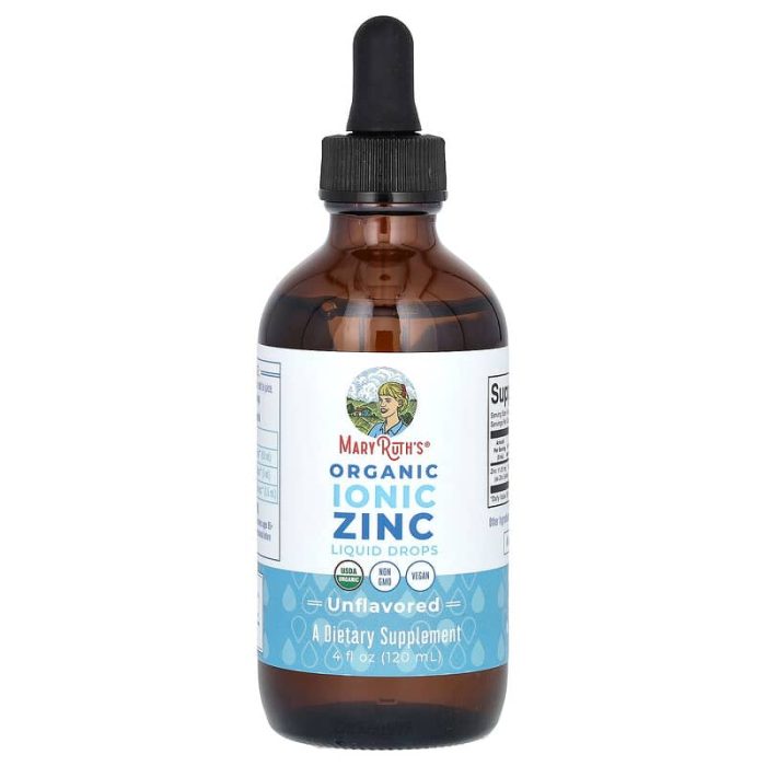 MaryRuth's, Organic Ionic Zinc Liquid Drops, Unflavored, 11.25 mg, 4 fl oz (120 ml) - Image 3