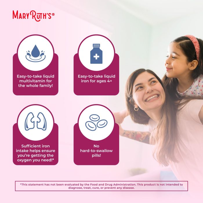 MaryRuth's, Vegan Liquid Iron, For Ages 4+, Berry, 6 mg, 15.22 fl oz (450 ml) - Image 5
