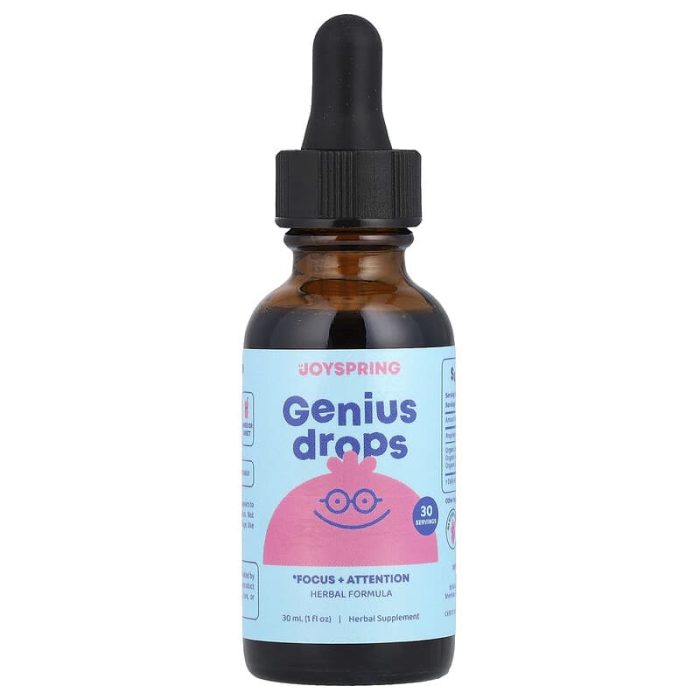 JoySpring, Genius Drops, Focus + Attention, , 1 fl oz (30 ml) - Image 3