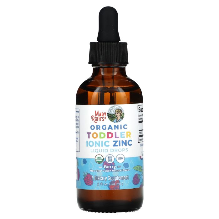 MaryRuth's, Organic Toddler Ionic Zinc Liquid Drops, 1-3 Years, Berry, 2 fl oz (60 ml) - Image 3
