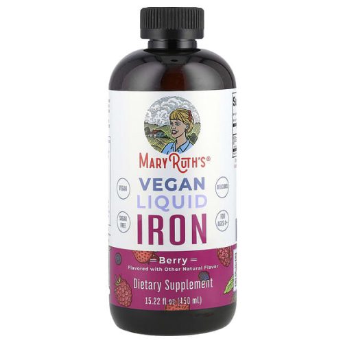 MaryRuth's, Vegan Liquid Iron, For Ages 4+, Berry, 6 mg, 15.22 fl oz (450 ml)