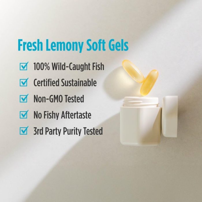 Nordic Naturals - Ultimate Omega High-Intensity Omega-3 Fish Oil Lemon 1280 mg. - 180 Softgels - Image 4