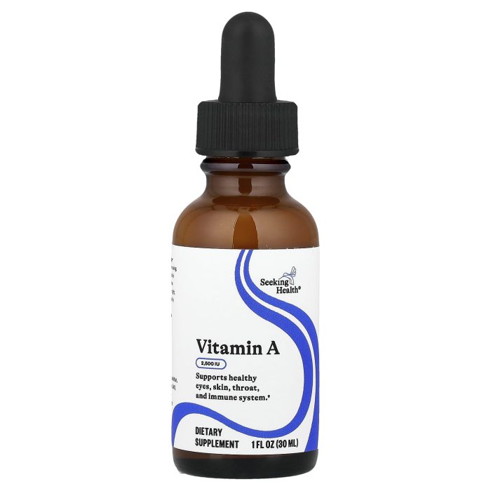 Seeking Health, Vitamin A Drops, 750 mcg (2,500 IU), 1 fl oz (30 ml) - Image 3