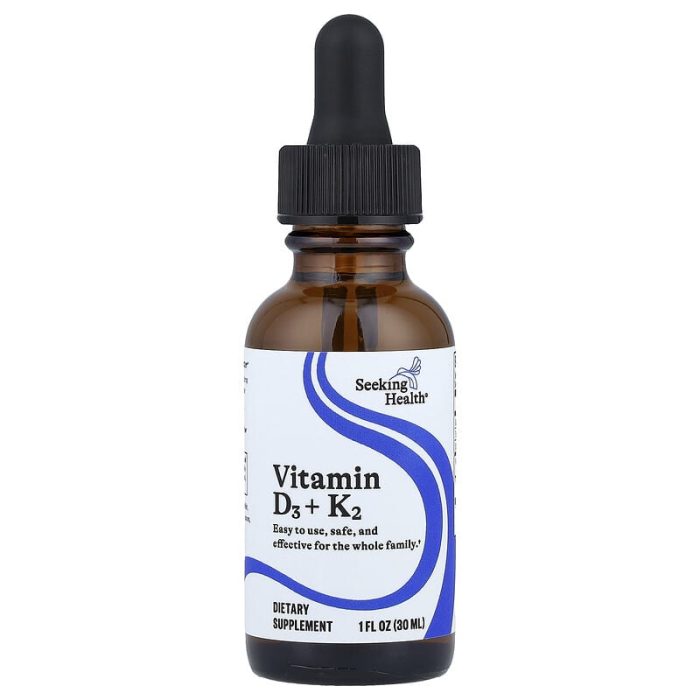 Seeking Health, Vitamin D3 + K2 Drops, 1 fl oz (30 ml) - Image 3
