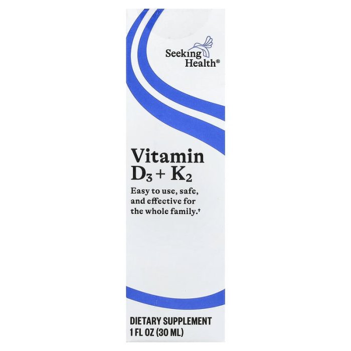 Seeking Health, Vitamin D3 + K2 Drops, 1 fl oz (30 ml)