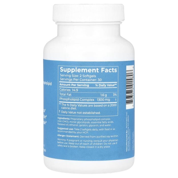 BodyBio, PC, Liposomal Phospholipid Complex, 60 Non-GMO Softgels (650 mg per Softgel) - Image 2