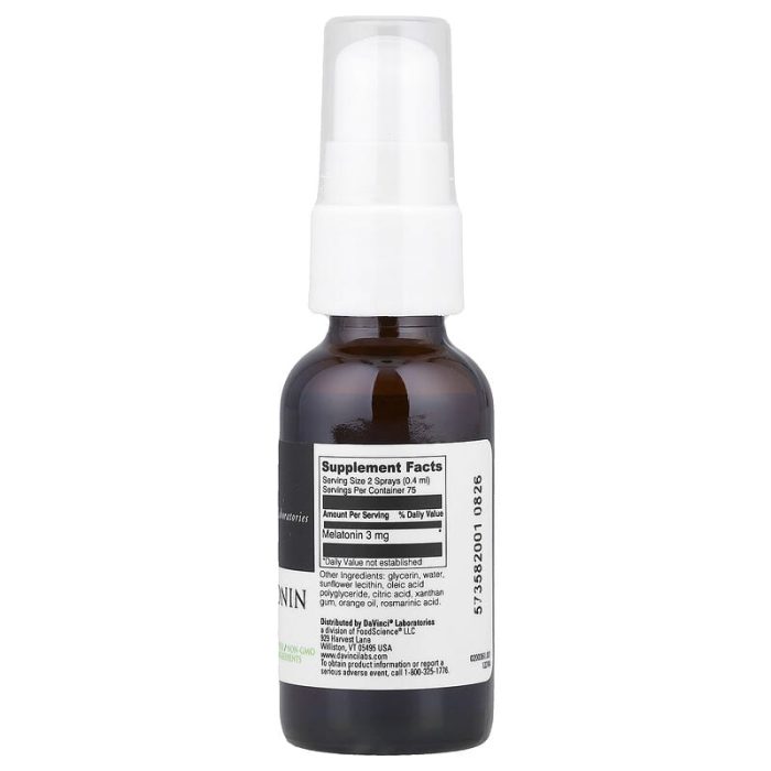 DaVinci Laboratories, Liposomal Melatonin Spray, 1 fl oz (30 ml) - Image 2