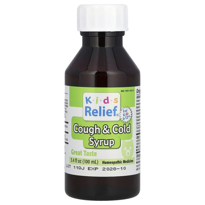 Homeolab USA, Kids Relief, Cough & Cold Syrup, For Kids 0-12 Yrs, 3.4 fl oz (100 ml) - Image 4
