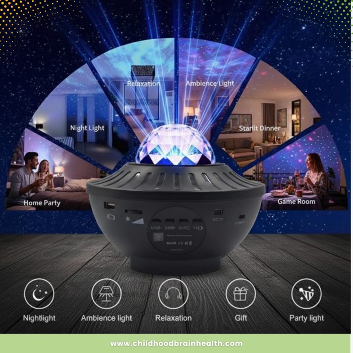 Starry Projector Sensory Light for Kids Soothing Sleep & Focus Lamp